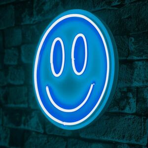 Smiley - Blue Dekoratív műanyag LED világítás 27x27 Kék kép