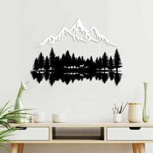 Nature And Mountain - 12 Fali fém dekoráció Fekete-Fehér kép