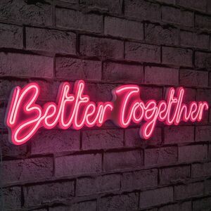 Better Together - Pink Dekoratív műanyag LED világítás 84x2x16 Rózsaszín kép