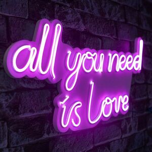All You Need is Love - Pink Dekoratív műanyag LED világítás 60x2x32 Rózsaszín kép