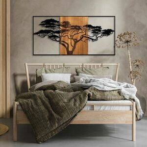 Acacia Tree - 328 Fa fali dekoráció 147x3x70 Fekete-Dió kép