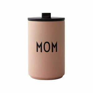 Rózsaszín-bézs termobögre 350 ml Mom – Design Letters kép
