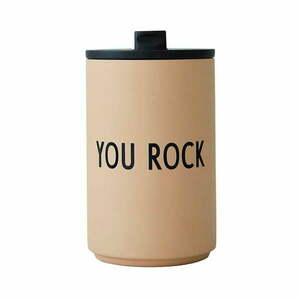 Bézs termobögre 350 ml You Rock – Design Letters kép