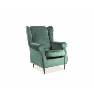 Relax fotel, zöld bársony / wenge, BARON VELVET kép
