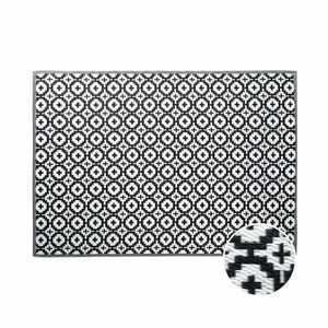 COLOUR CLASH kültéri szőnyeg, fekete-fehér mozaik 200 x 150cm kép