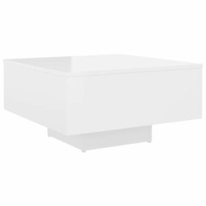 vidaXL magasfényű fehér forgácslap dohányzóasztal 60 x 60 x 31, 5 cm kép