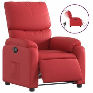 vidaXL piros műbőr dönthető elektromos szék kép
