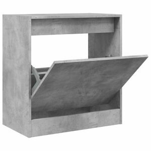vidaXL betonszürke szerelt fa cipőszekrény 60 x 34 x 63, 5 cm kép