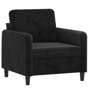 vidaXL fekete bársony kanapéfotel 60 cm kép