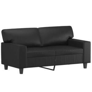 vidaXL 2 személyes fekete műbőr kanapé 120 cm kép