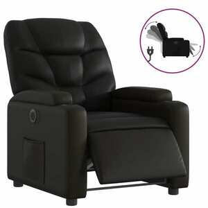 vidaXL fekete műbőr elektromos dönthető fotel kép