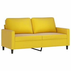 Kétszemélyes sárga bársony kanapé 140 cm kép
