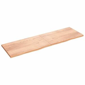 vidaXL világosbarna kezelt tömör tölgyfa asztallap 200x60x(2-4) cm kép