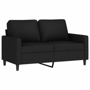 vidaXL kétszemélyes fekete bársony kanapé 120 cm kép
