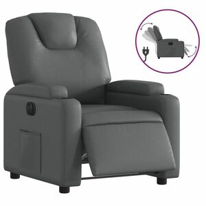 vidaXL szürke műbőr elektromos dönthető fotel kép
