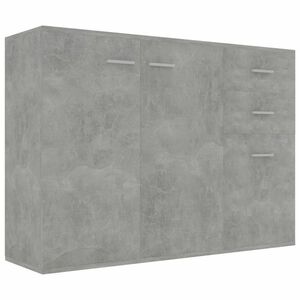 vidaXL betonszürke forgácslap tálalószekrény 105 x 30 x 75 cm kép
