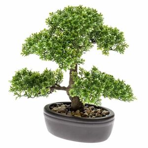 Emerald zöld mű mini bonsai fa 32 cm kép