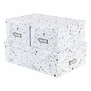 Inge 3 db-os fekete-fehér tárolódoboz szett - Bigso Box of Sweden kép