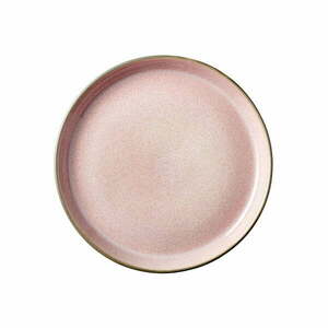 Rózsaszín-szürke desszertes agyagkerámia tányér ø 17 cm Mensa – Bitz kép