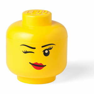 Winky sárga fejformájú tárolódoboz, ⌀ 24, 2 cm - LEGO® kép