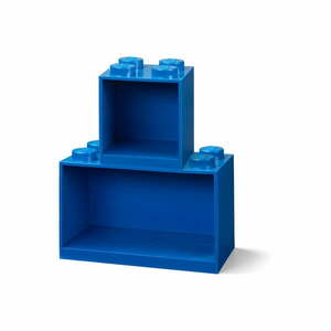 Brick 2 db-os gyerek kék fali polc szett - LEGO® kép