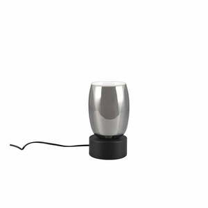 Fekete-ezüstszínű asztali lámpa üveg búrával (magasság 24 cm) Barret – Trio Select kép