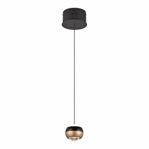 Fekete-rézszínű LED függőlámpa fém búrával ø 15, 5 cm Orbit – Trio Select kép