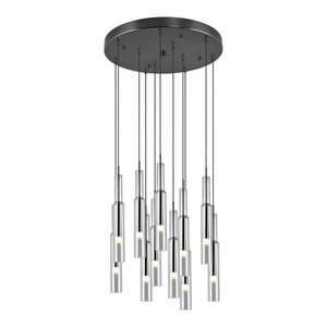 Fekete-ezüstszínű LED függőlámpa üveg búrával ø 50 cm Lucent – Trio Select kép