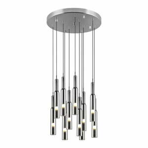 Ezüstszínű LED függőlámpa üveg búrával ø 50 cm Lucent – Trio Select kép