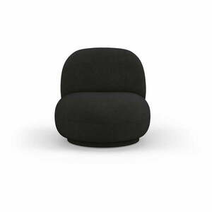 Fekete buklé fotel Chuck – Micadoni Home kép