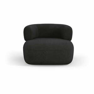 Fekete buklé fotel Jenny – Micadoni Home kép