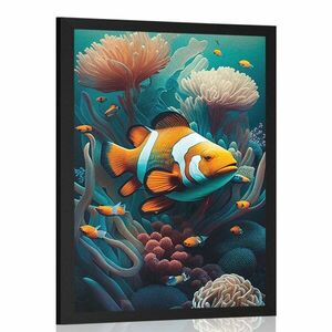 Plakát szürreális bohóchal kép