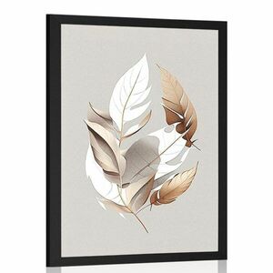 Plakát minimalista réz levelek kép