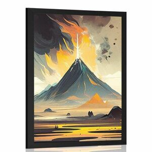 Plakát aktív vulkán kép