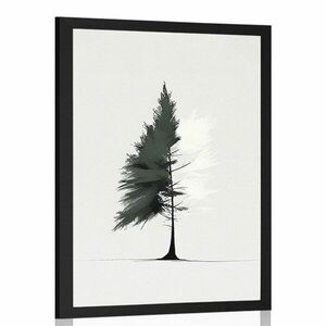 Plakát minimalista tűlevelű fa kép
