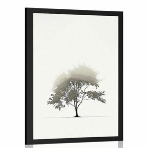Plakát minimalista lomblevelű fa kép