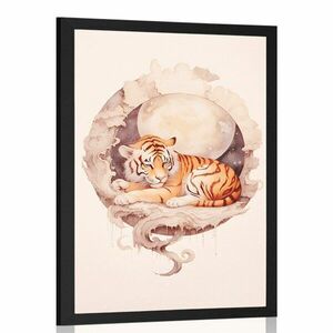 Plakát álmodozó tigris kép
