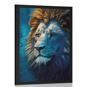 Plakát kék-arany oroszlán kép