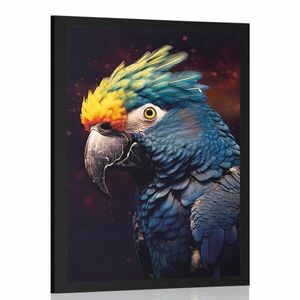 Plakát kék-arany papagáj kép
