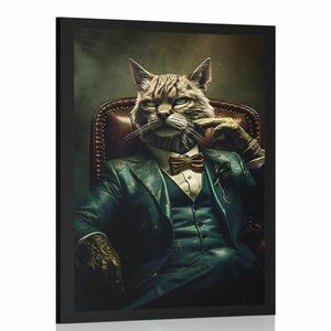 Plakát állati gengszter macska kép