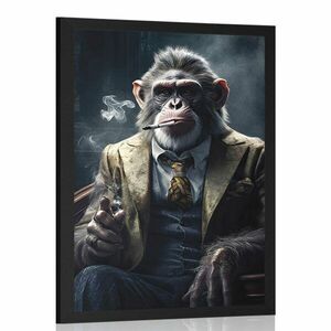 Plakát állati gengszter csimpánz kép