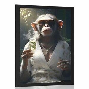 Plakát állati gengszter majom kép