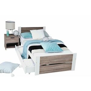 HERMA ágy + ágyrács AJÁNDÉK, 90x200, trufla/fehér + tárolóhely kép
