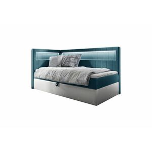 ELIZA 2 kárpitozott ágy + topper, 80x200, fresh 34, balos kép