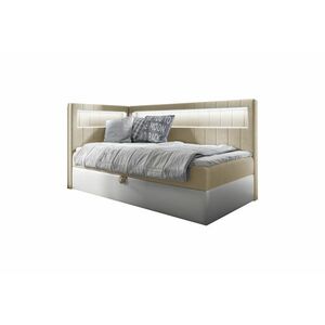 ELIZA 2 kárpitozott ágy + topper, 100x200, fresh 1, balos kép