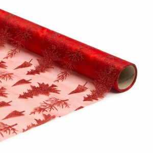 Karácsonyi asztalterítő futó - piros / piros - 180 x 28 cm kép
