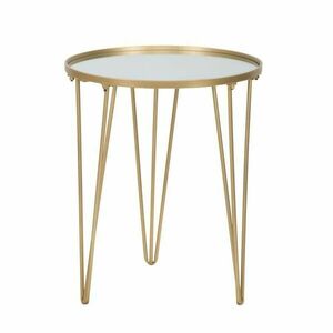 Kerek tükrös asztalka, három lábbal, 40 cm, arany - TAMARA - Butopêa kép