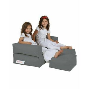 Kids Double Seat Pouf - Fume Babzsákfotel 100x50 Füst kép