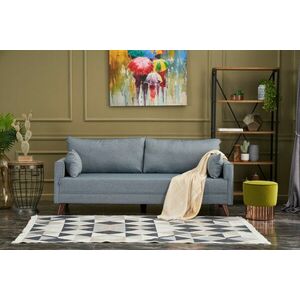 Bella Soft Yataklı Üçlü Koltuk - Blue 3 Személyes kanapé 208x81x85 Kék kép
