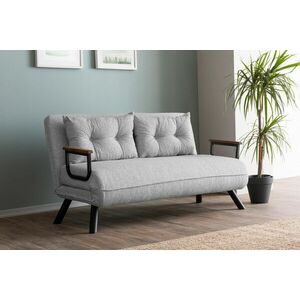 Sando 2-Seater - Teddy Fabric - Grey 2 Személyes kanapé 133x50x45 Szürke kép